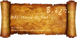 Báthory Ábel névjegykártya
